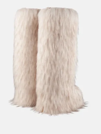 Botas altas blancas de piel sintética Yeti de Jacquemus + Moon Boot