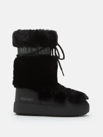 Botas altas Ltrack Black de piel sintética