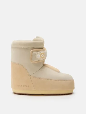 Botas de ante beige con correa Icon de Moon Boot X Vandythepink®