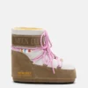 Botas de ante con cuentas en color miel y arena de Moon Boot X Guest in Residence Icon Low