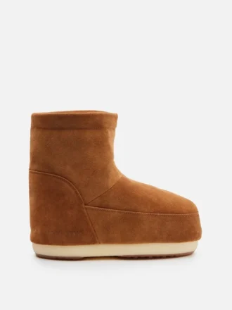 Botas de gamuza color canela sin cordones