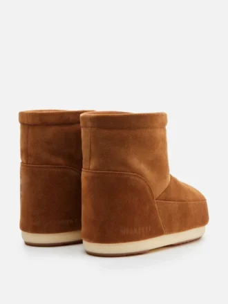 Botas de gamuza color canela sin cordones