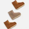 Botas de gamuza color canela sin cordones