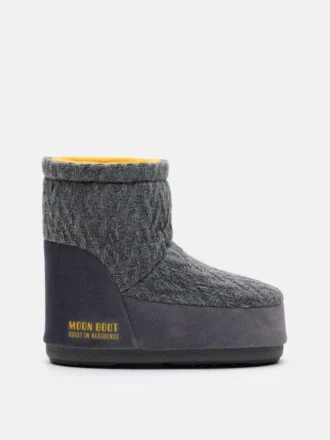 Botas de punto grises sin cordones Moon Boot X Guest in Residence Icon Low