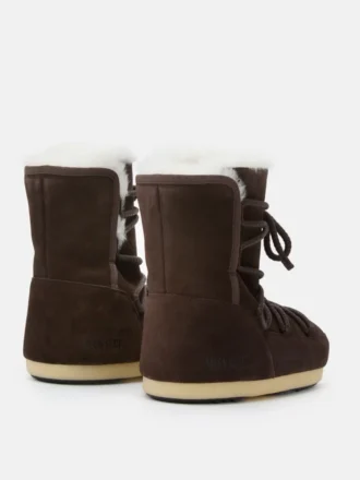 Botas Evx de gamuza y piel de oveja en marrón oscuro