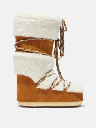 Botas Icon de piel de oveja color crema de Lab69