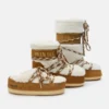 Mules Evx de piel de oveja marrón