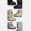 Botas Icon Glance de satén platino