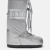 Botas Icon Glance de satén plateado