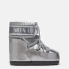 Botas Icon Low Glance de satén plateado