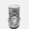 Botas Icon Low Glance de satén plateado