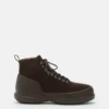 Botas medias con cordones de gamuza marrón oscuro Mezzaluna Botas medias con cordones de gamuza marrón oscuro Mezzaluna