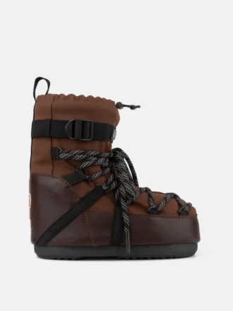 Botas Moon Boot X Moncler Grenoble Icon Low en marrón moca