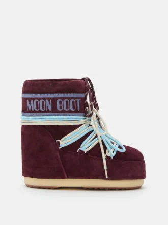 Botines Icon Low de ante burdeos