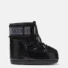 Botines Icon Low Glance de satén negro