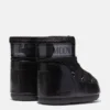 Botines Icon Low Glance de satén negro