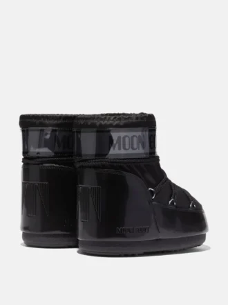 Botines Icon Low Glance de satén negro