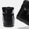 Botines Icon Low Glance de satén negro