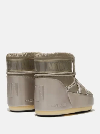 Botines Icon Low Glance de satén platino