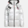 Chaqueta acolchada plateada Adidas X Moon Boot