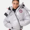 Chaqueta acolchada plateada Adidas X Moon Boot