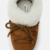 Mules de ante marrón Evx