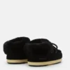Mules de gamuza negra Evx