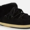 Mules de gamuza negra Evx