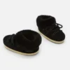 Mules de gamuza negra Evx