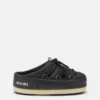 Mules de nailon negro Evx
