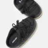 Mules de nailon negro Evx