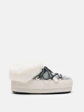 Mules de piel sintética Moon Boot X Guest in Residence Evx Chalet White Sand Faux Fur Mules