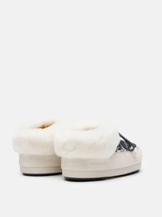 Mules de piel sintética Moon Boot X Guest in Residence Evx Chalet White Sand Faux Fur Mules