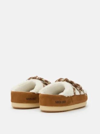 Mules Evx de piel de oveja marrón