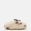 Mules rizadas con estampado de vaca Evx