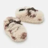 Mules rizadas con estampado de vaca Evx