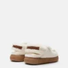 Sandalias blancas de piel de oveja Sandalias blancas de piel de oveja