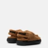 Sandalias marrones de piel de oveja