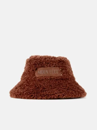 Sombrero de pescador peludo marrón